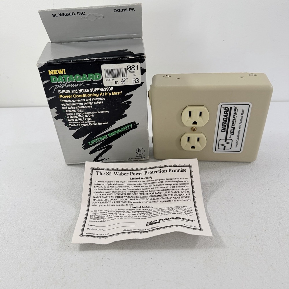 SL Waber Dataguard DG315-PA Line Monitor Power Conditioner W/‎ Alarm NEW